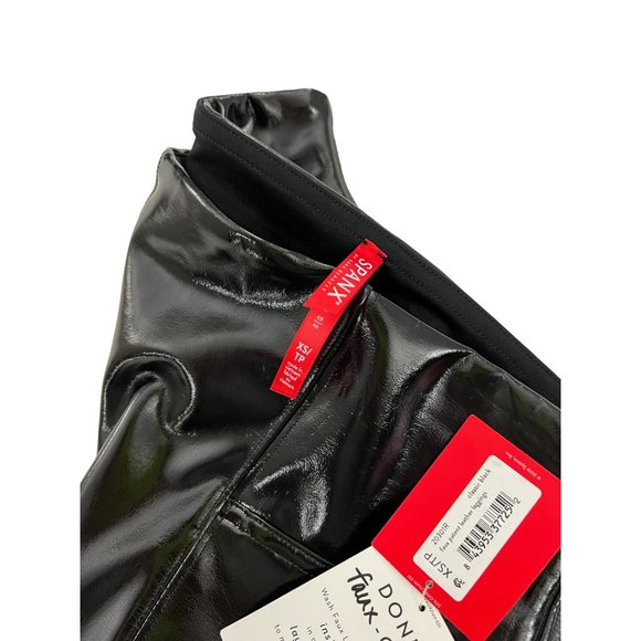 SPANX Faux Patent Leather Leggings XS NWT - Picture 11 of 11